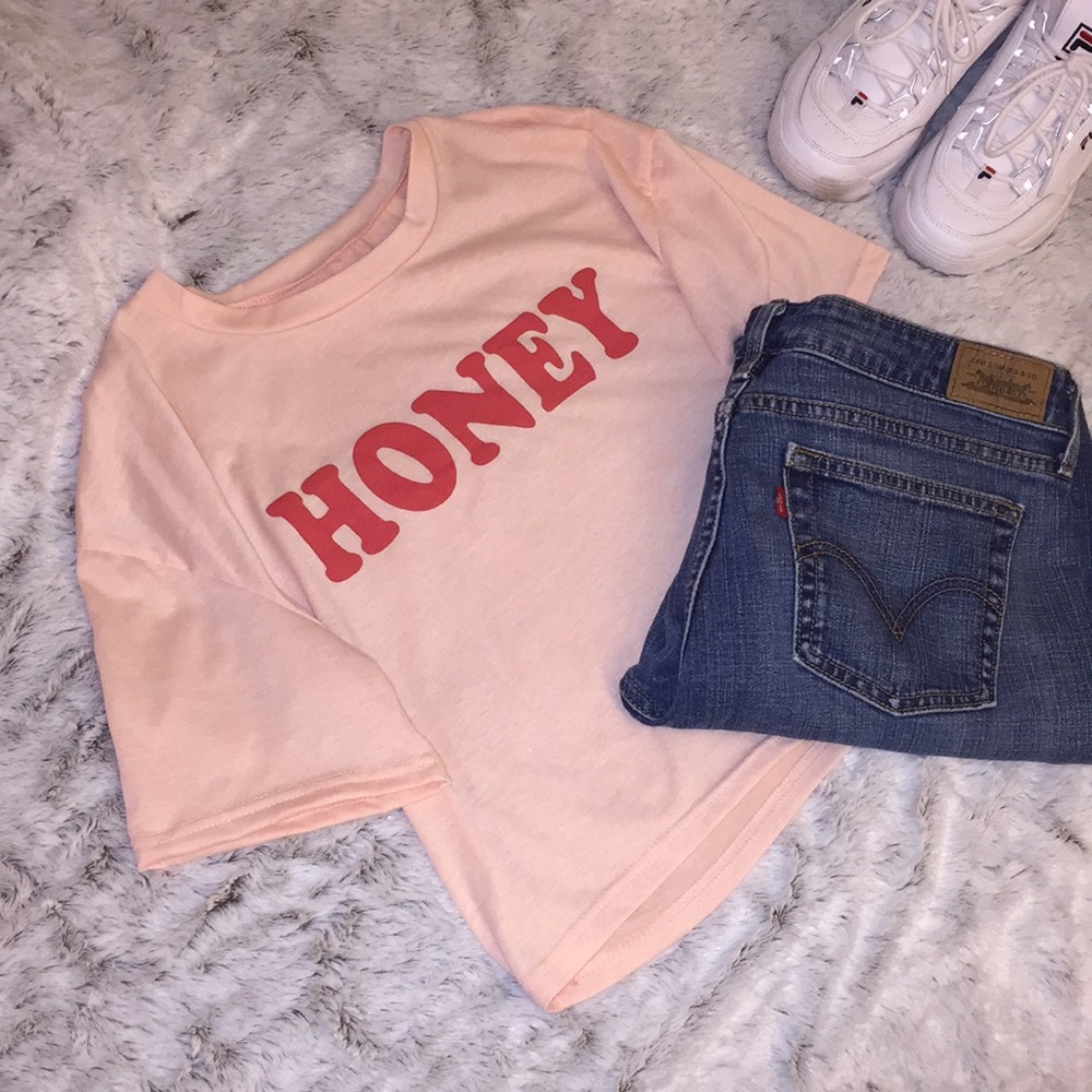 🍯🍑Peach/Pink “Honey” tee shirt🍑🍯